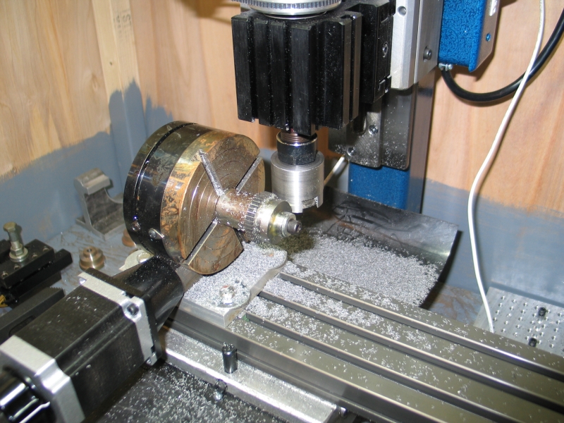 Single point gear cutter in use.
